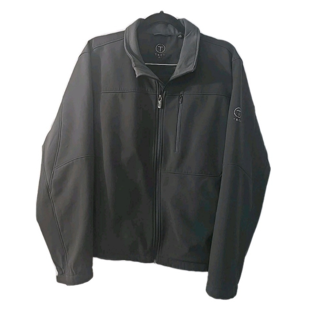 T-Tech by Tumi Black Water Resistant Soft Shell Fleece Lined Jacket Men’s XL